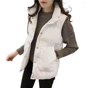 Women's Vests Women Winter Waistcoat Neck Protection Vest Padded Stylish Smooth Surface For Work
