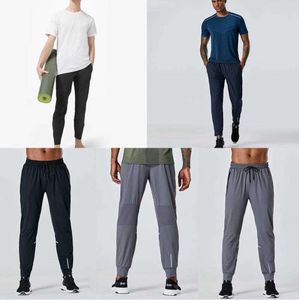 Hösten långa byxor män lulus sport springa anpassa yoga utomhus gym fickor smala passform tröjor lu pant jogger byxor mens casual elastic rörelse ström 26SS