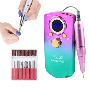 Rechargeable nail drill Electric file 35000RPM Professional kit for acrylic gel manicure and pedicure polis 231222