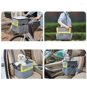 Dog Carrier Bike Basket Small Cat Carriers Bicycles Handlebar Front Bag Quick Release Y08D