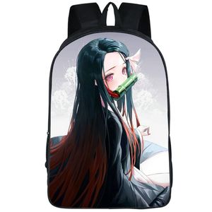 Kamado Nezuko Backpack Demon Slayer Daypack Monster Change Borse School Anime Packsack Stampa di zaino Picture Picture Pick Day Pack