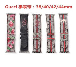 Per Apple Watch Band Nuove fasce di orologi di design da design 38mm 42mm 44mm 44mm Iwatch Series 2345 cinghie di cuoio da bracciale Sostituzione High 9750207