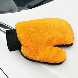 Engångshandskar Fashion Coral Fleece Velvet Car Wash Cleaning Care Milined med vattentäta möbler Glas Dammrensare bricka