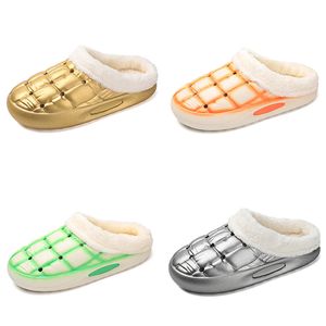 classic fleece thickened warm home cotton slippers men women gold silver green black red orange mens womens fashion outdoor trend couple color