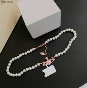 Brev Viviene Chokers Luxury Women Jewel Metal Pearl Necklace Cjeweler Westwood For Woman Chain Motion Current 66ESS L230518 4MXI