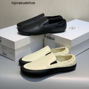 The Row Tr Women's Shoesシングル2023新しいフラットボトムヘッドカジュアルワンステップソフトトップトップ快適な汎用性のあるLefuシューズ