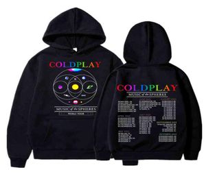 2022 Coldplay Music der Spher Tour Hoodie Hip Hop Rock Band Men039s Übergroße Sweatshirts Vintage Pullover Streetwear3466895