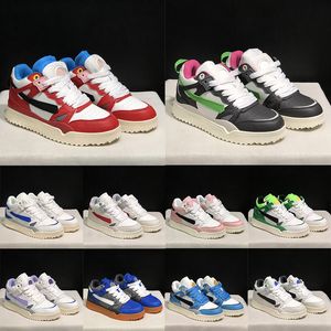 AAA+TOP OG OF Office Sneaker Luxury Casual Designer Buty Kobiety męskie mokasyny skórzane czarne białe różowe strzałki grenn motyw niskie topy pandę trampki trenerzy 36-45