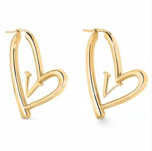 HOT Women Charm Hoop Earrings Ear Studs Lady Nice Christmas Gifts Dainty Thick Earrings Designer Trendy Gold Hoop Round Earing with Gift Box louiselies vittonlies