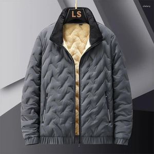 Mäns jackor 2023 Mens Spring Jacket Autumn Thermal Lightweight Flade Fleece Male Coat Stäng ner kragen stor storlek ytterkläder 8xl 5xl