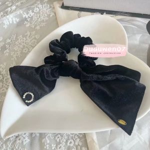 Party Favor fashion symbol ribbion velvet elastic hair ties collection scrunchies stamped 2C pearls marks hairband selection C gift VIPcards