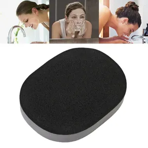 Makeup Sponges Natural Black Bamboo Charcoal Facial Puff Face Deep Cosmetics Portable Cleansing Exfoliating Soft Sponge Beauty