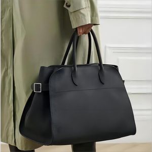 Margaux 15 17 The Row Tote Bag Rage Capacity Handbag Luxury Soft Suede Winter Best Match Geniune Leather2インテリアカードスロット1ジッパーポケット