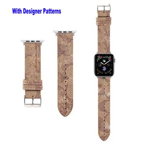 Cinturini in pelle di pelle di lusso per cinturini per fasce di avvio Apple 49mm 45mm 44mm 42mm 41mm Designer Bracciale Bracciale Bande Iwatch Series 9 8 7 6 5 4 2 1 1 Banda SE8 Designer Wristband