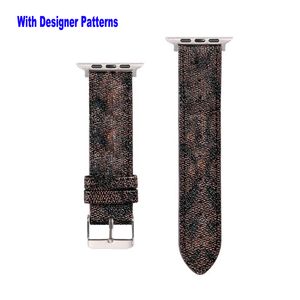 Designer Leather Band Straps For Apple Watch Band iwatch 8 7 6 5 4 3 Strap Series 7 Se 40MM 45MM 49mm 41 Mens Bracelets Wowan Fashion watchband With Patterns Smart Straps