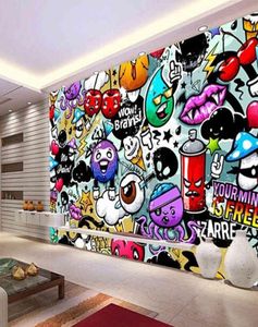 Modern Creative Art Graffiti Mural Wallpaper for Children039S Living Room Home Decor Anpassad storlek 3D Nonwoven Wall Paper5610119