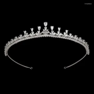 Clip per capelli Tiara e corona Hadiyana Crystal Shiny Girls Girls Splendid Zirconia Bcy6018 Accessori per abiti gioielli