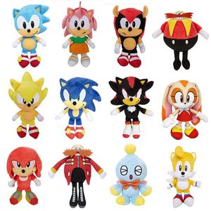 Pluszowe lalki nowe jeże Mysz Super Sonic Plush Doll Tarsnake Perypheral Toys Cartoon Dolls