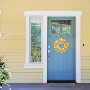 Flores decorativas de ornamento prateado e dourado grinaldas de 16 polegadas Bola de natal ornamentos em casa decors de férias de férias em suspensão