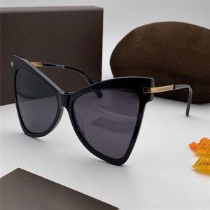 Neue luxuriöse Mode Frauen Sonnenbrille 767 Klassischer Retro -Platte Big Frame Cat Eye Gläses Top -Qualität UV400 -Schutz geliefert mit CA273a