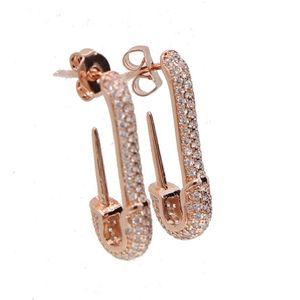 2018creative personaliza Gold Rose Sliver Cor Small Paper Clip Stud Brincos para mulheres Acessórios de joias de aniversário286t