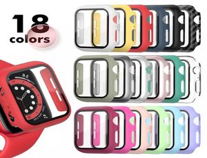 Case di orologio per PC per Smartwatch Apple 38 mm 40 mm 42 mm 44 mm con protezione a schermo di vetro temperato Copertura completa3439441