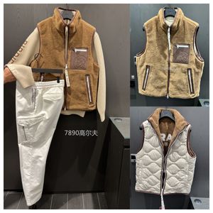 Roupas de golfe 23 Autumn e Winter Zipper Stand Gollar Goose Down Down Vest G4 Unissex