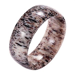 8 mm Natural Deer Roling Ring Pierścień kopułowy komfortowy zespół zaręczynowy dla niego, a jej rozmiar 6-13 obejmuje połowę rozmiaru276p