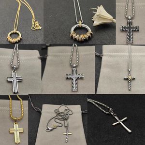 Designer Dy Brand da 20 in stile con donne in scatola Collane a sospensione Classic Men Gold Silver Vintage Ship's Anchor avorio a Ivorio La collana di diamanti lunghezza 50 cm Gioielli regalo