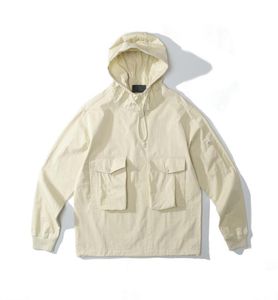 Men039s Outerwear Jackets Coats Spring e outono 21sss Ghost Piece Smock Anorak Nylon Tela Pure Cotton Fabric Coat Coat8276943