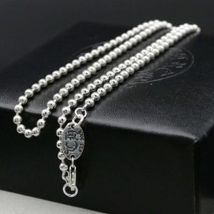 Designer CH Cross Anhänger Halskette Chromes runde Perlen Kette rein