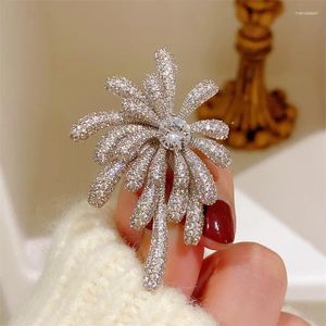 Brosches 2024 Korean Zircon Women's Elegant Pin Year Jewelry Accessories