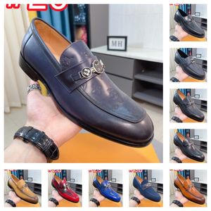 40style Luxurious Men Dress Shoes Gentlemen British style Paty Leather Wedding Shoes Men Flats Leather Oxfords Formal Shoes