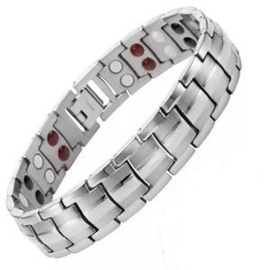 Women Men Health Care Germanium Magnetic Bracelet for Arthritis and Carpal Tunnel 316L Stainless Steel Power Therapy Bangles301R