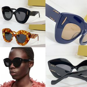 Fashion and cool street photo sunglasses for men and women designer oversized frame glasses luxurious cat glasses with protect case LW40127I