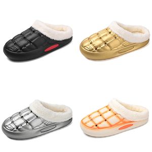 classic fleece thickened warm home cotton slippers men woman gold silver light green black orange fashion trend couple outdoor slipper