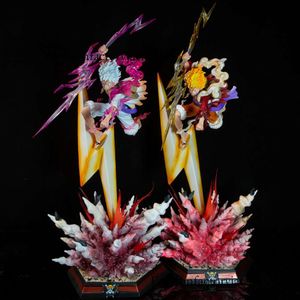 Pirate King MJ Lightning Explosion Super Large 5レベルのNika Luffy Luminous Statue Model Box Handheld