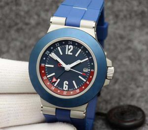 Relógios de pulso masculino de qualidade de vários estilos clássicos de 44 mm Sapphire Luminous Auto Data Refinada Case de Aço Refinada GMT-Work Cal. 8215 relógio de homens automáticos mecânicos
