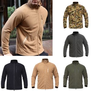 Outdoor Polar Fleece Jacket Hunting Shooting Airsoft Gear Clothing Tactical Camo Coat Combat Clothing Camouflage NO05-237