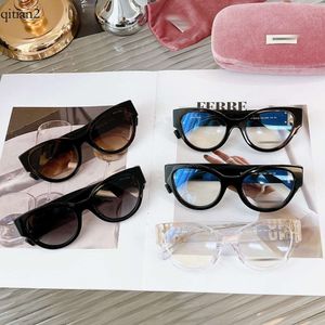 Miu Family Female 2023 Double Miu New VMU 01V Butterfly Full Frame Flat Glasses