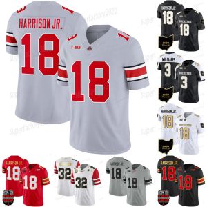 2023 Osu Ohio State Buckeyes Grey Football Jersey Marvin Harrison Jr. Sonny Styles Emeka Egbuka J.T. Tuimolooau Jack Sawyer Treveyon Henderso