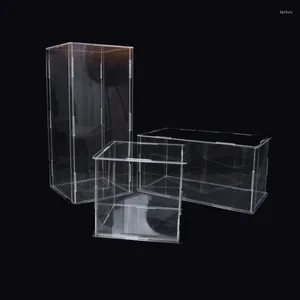 Decorative Plates Clear Acrylic Display Case Self Assemble For Collectibles Box Action Figures Doll Toys Car