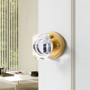 Privacy Door Knob House Room el Apartment Bathroom Bedroom Interior Crystal Door Knobs Lock 231222