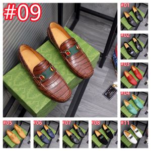 11Model Männer Luxus -Kleidungsschuhe handgefertigtes Brogue -Stil Paty Leder Hochzeitsschuhe Freizeitmänner Flats Leder Oxfords formelle Schuhe