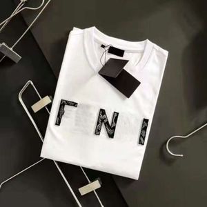 men T shirt designer t shirts mens womens fashion solid color letters embossed graphic short-sleeved tee casual loose large size round neck pullover cotton Tee