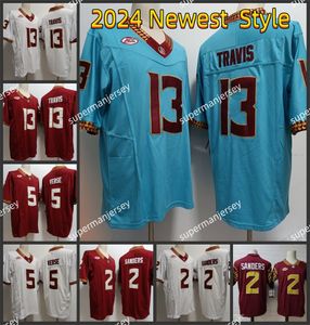 Jerseys de futebol estadual da Florida NCAA Jerseys costuraram FSU 13 Travis 12 Chubba Purdy 2 Deion Sanders 5 Winston 2024 Men mais novo Men -