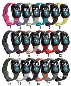 Band för Fitbit Versa 3Sense Soft TPU Sport Strap Replacement Armband Women Men Smart Watch Accessoarer för Fitbit Sense HEOLS2142832