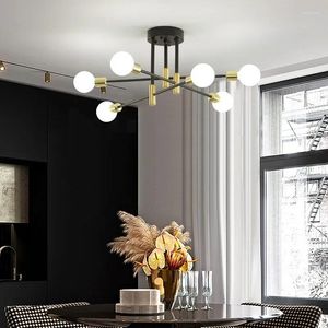 Chandeliers Biewalk Nordic Modern Ceiling Lamp Country Industrial Pendant Lighting Kitchen Bedroom Living Room Corridor Bar Black Chandelier