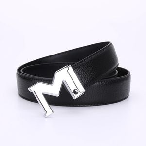 Belts Mens Designer Belt Classic Gentleman Mature Belt Simple Pin Gold and Silver Head Belt Width 3.5cm Size 105125cm