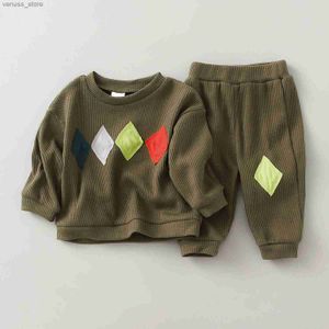 Conjuntos de roupas primavera bebê menino conjunto 2 pçs algodão camisola + calças para 0-5yrs crianças roupas da criança do bebê menina menino conjuntos
